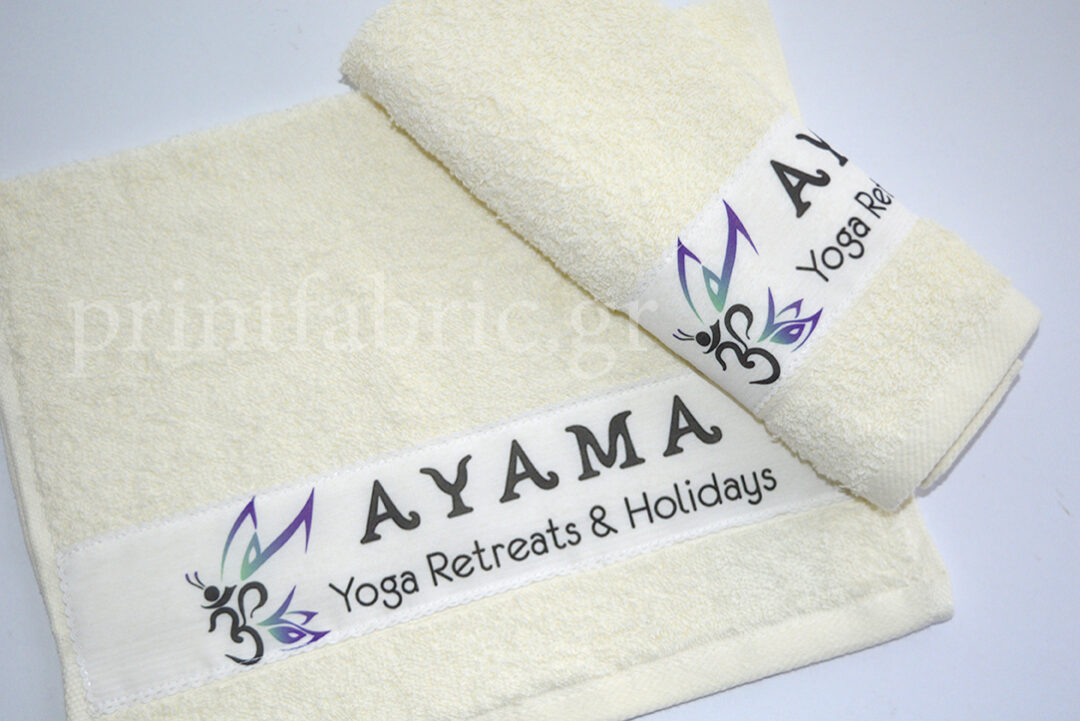 Διαφημιστική πετσέτα_σχολή χωρού_γιόγκα